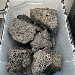 Aquarium rocks black lava