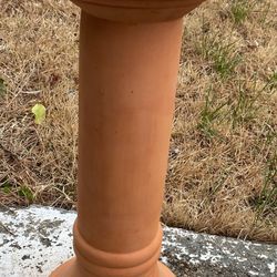 single Terracotta Candle Holder 18’ H