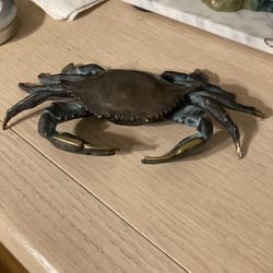 Bronze Crab 8 1/8” W X 4 1/2 “ D
