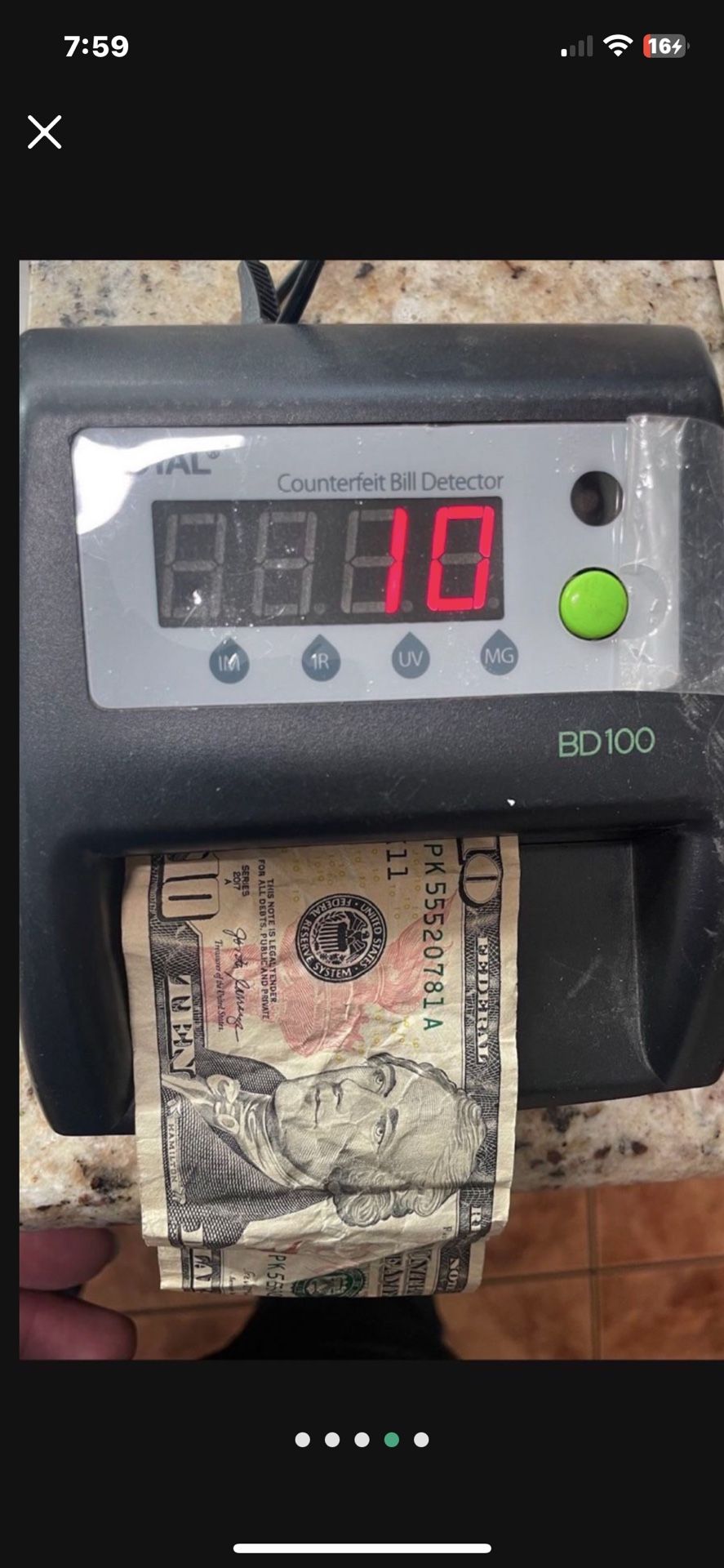 Royal Electronic Counterfeit Detector (BD100) Was $150