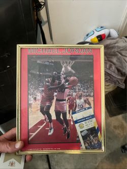 Michael Jordan Picture and Game Ticket
