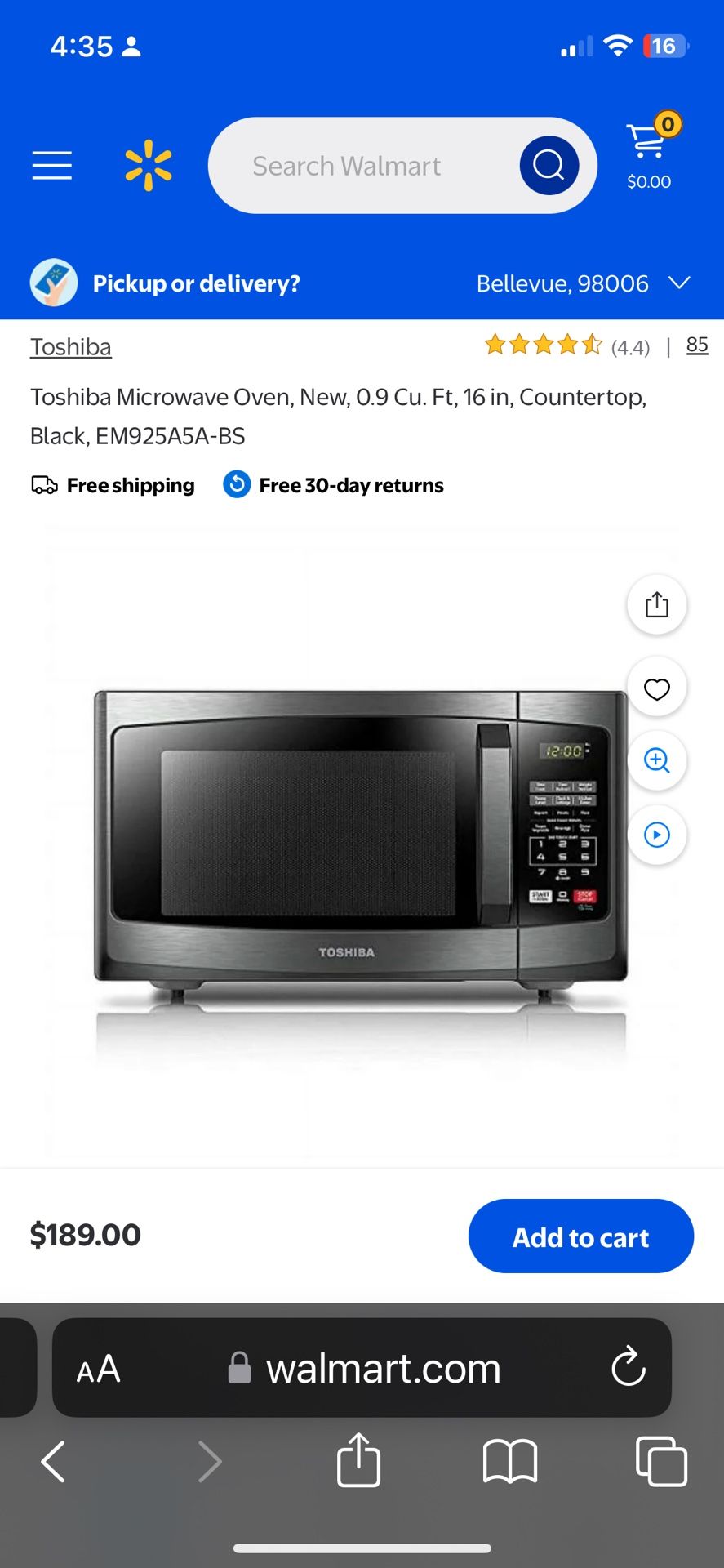 Toshiba Microwave