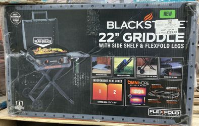 Blackstone 22” Griddle with side shelf and flexfold legs