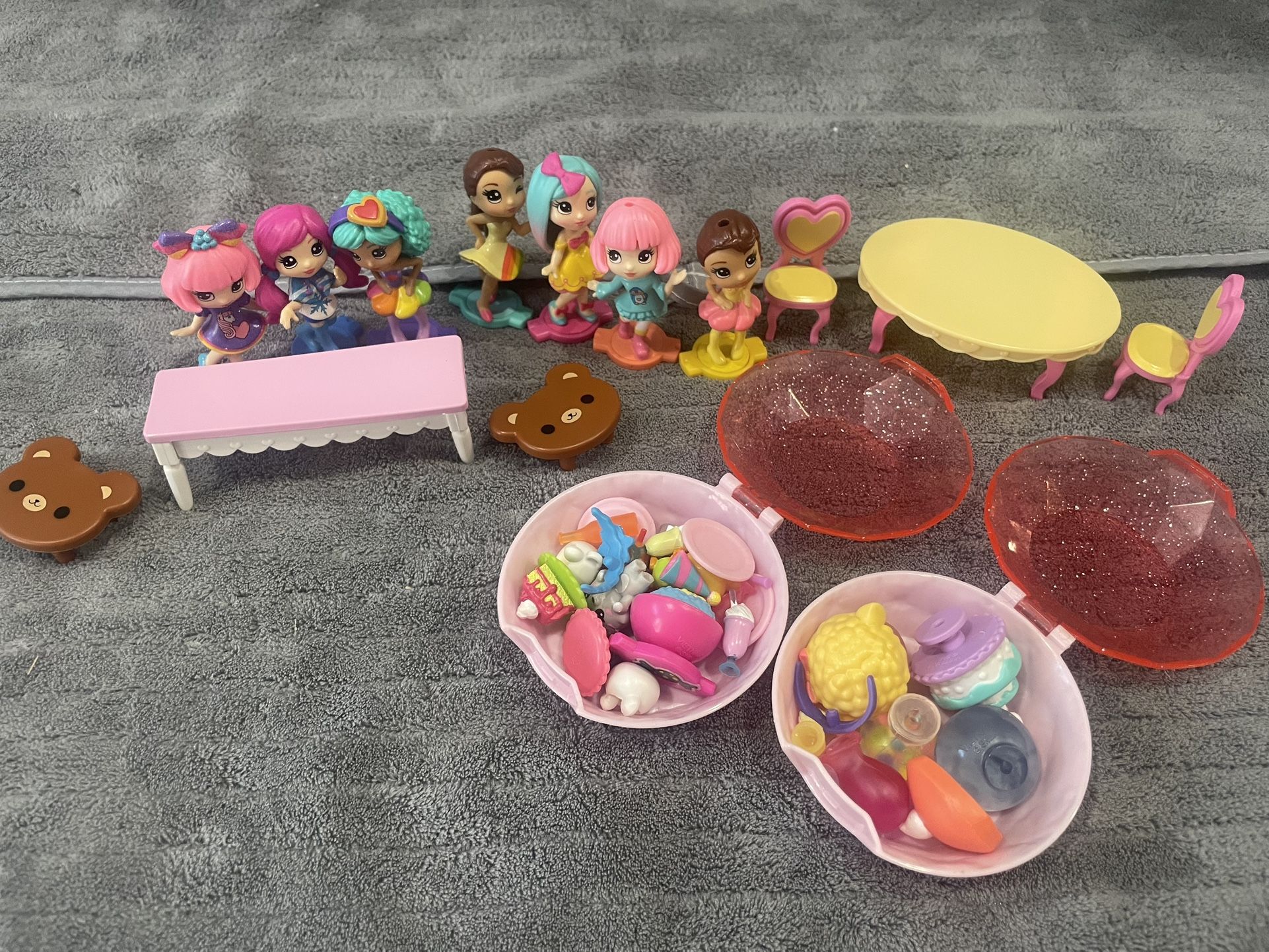 Party Popteenies Mini Figures 2.25 Inches Lot With Accessories