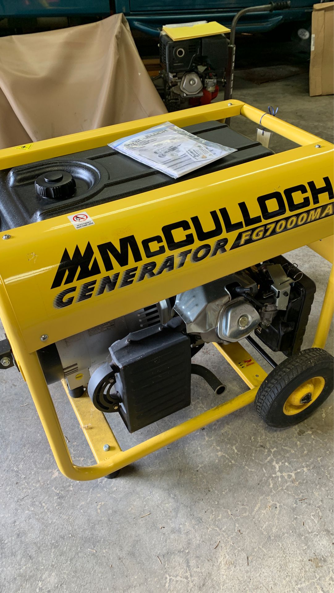 McCulloch 13 HP 4 cycle gas powered portable generator