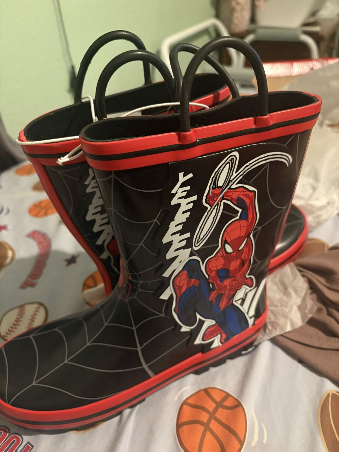 Spiderman Rain Boots Size3 Boys