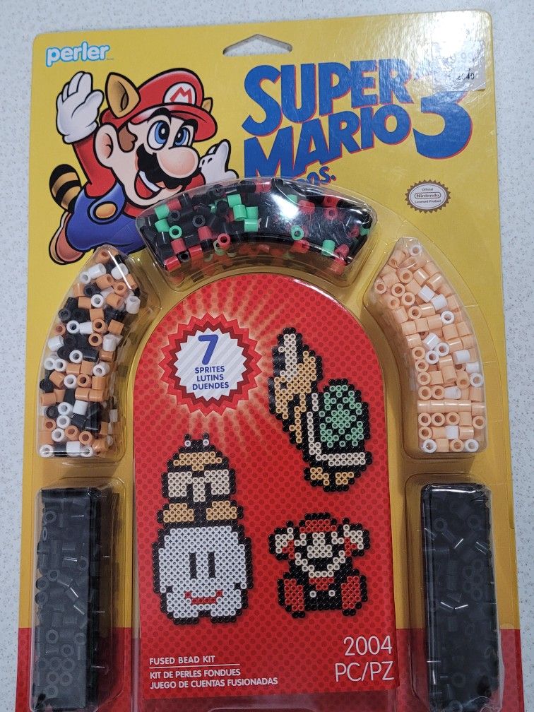 Perler Beads Crafts for Kids Nintendo Super Mario Bros 3 Fuse Bead Pattern Kit