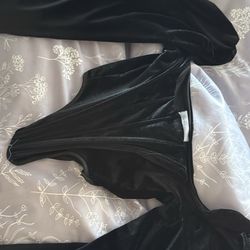 off the shoulder corset velvet shirt 