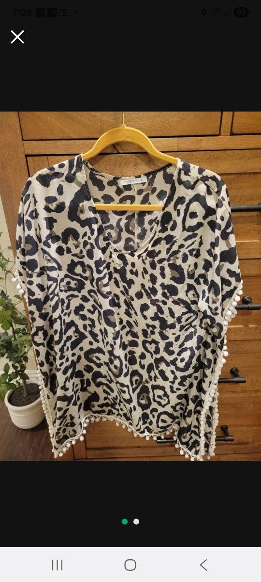 Beach Cover-up Poncho Dress Small