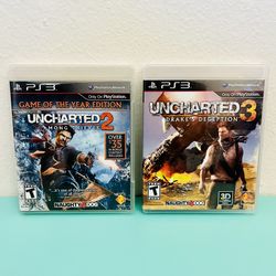 Uncharted 2 & 3 (PS3) CIB!