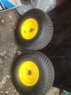 John deere lawnmower tires (2)