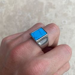 Men’s Turquoise Ring - Size 10