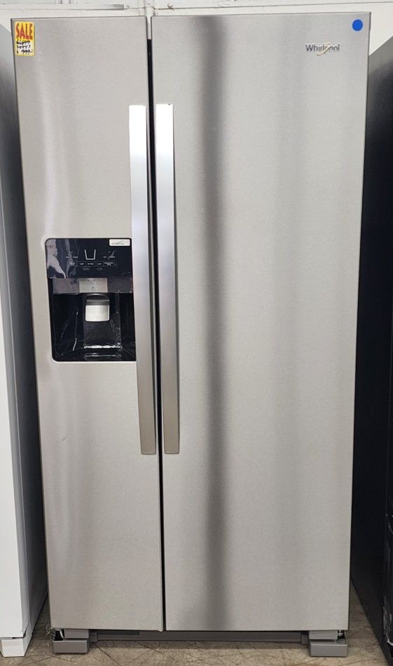 New Whirlpool 33 " wide Refrigerator Side By Side with Warranty