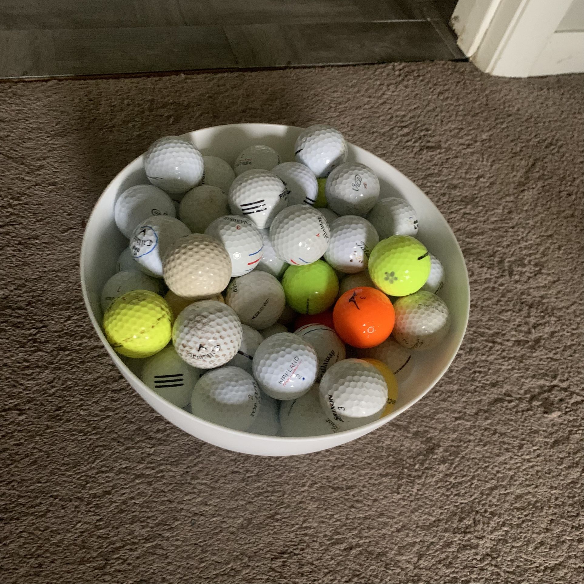 About 80 golf balls