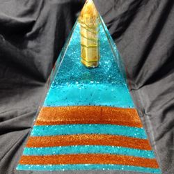 Tigers Eye Orgone Power Pyramid To Attract Wealth 