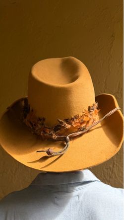 Stetson The Billy Kidd Brown  Western Cowboy Hat w Feather Band