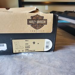 Harley Davidson Bikers Boots Color Black Size US 9