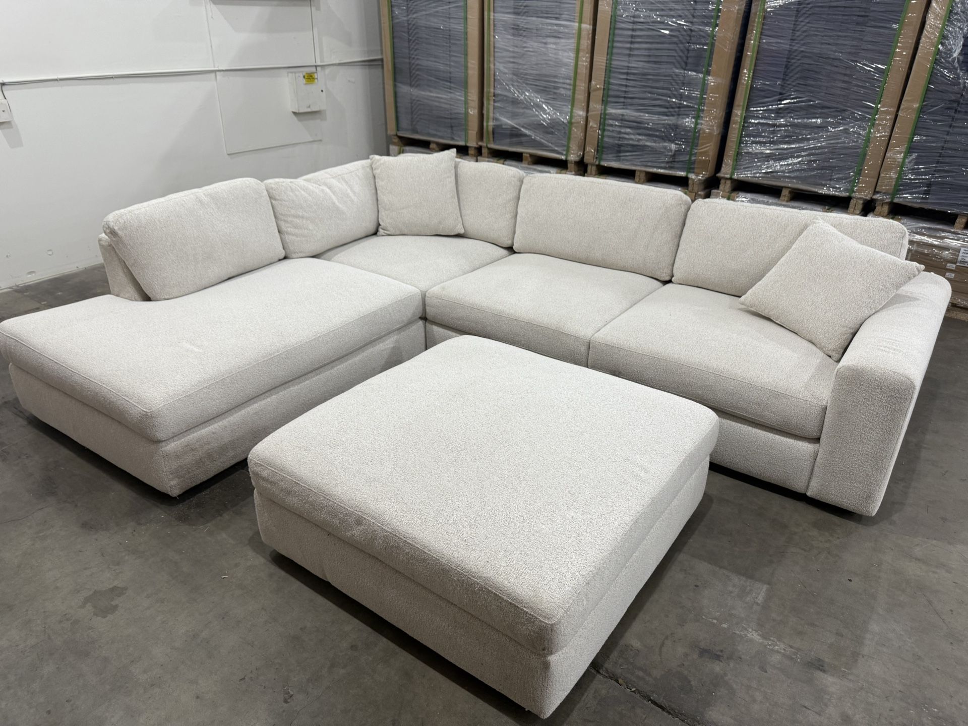 Costco Andee Fabric Sectional with Ottoman