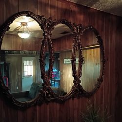 Vintage Hollywood Triple Mirror