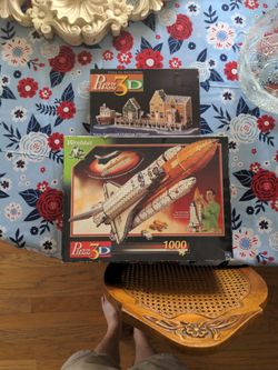 3d Puzzles Fishing Village And Space Shuttle