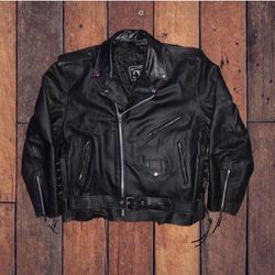 Vintage Heavyweight Genuine Leather Jacket 
