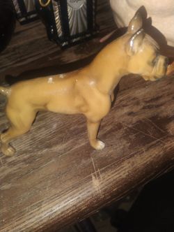 Vintage Boxer Porcelain Figurine
