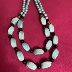 Turquoise & Black Necklace 