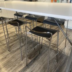 Pub Table With 6 Chairs