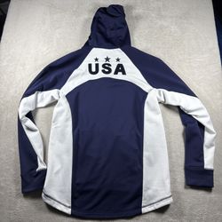 Tyr Jacket Men’s XL Red White Blue Track Coat USA Water Polo Full Zip #1285