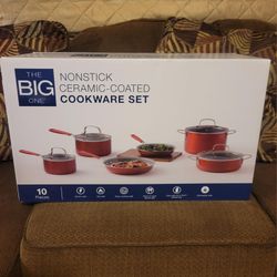 The Big One Nonstick Ceramic-Coated Cookware 10 Piece Set