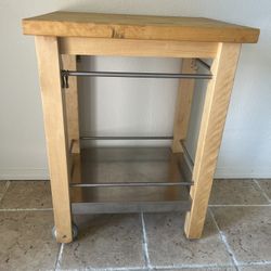 IKEA VÄRDE Freestanding Butcher Block Kitchen Trolley/Cart.