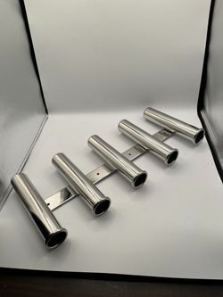 5 link Fishing Rod Holder, Stainless Steel, Side Mount