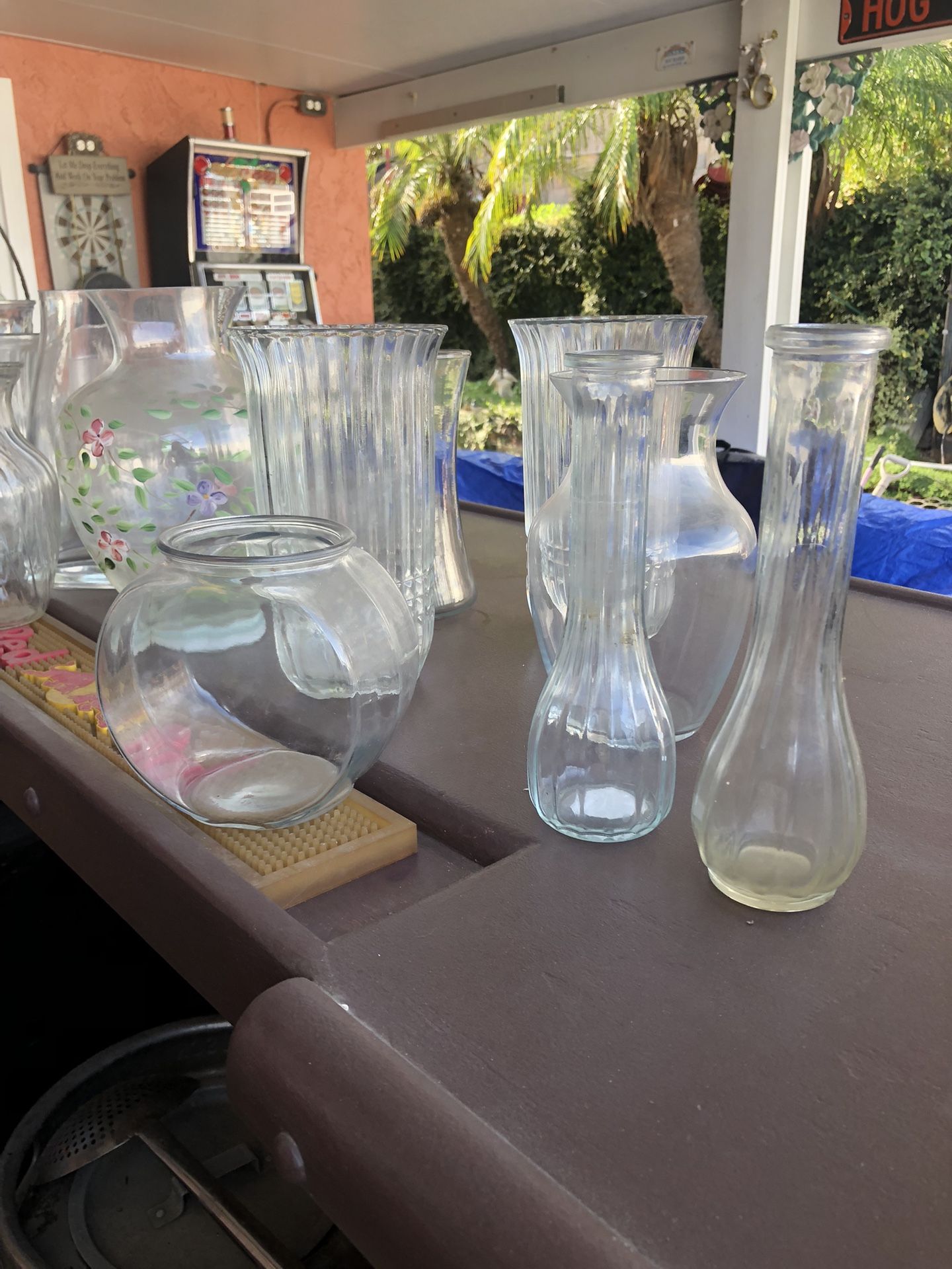 16 Glass Vases (various size & shapes)