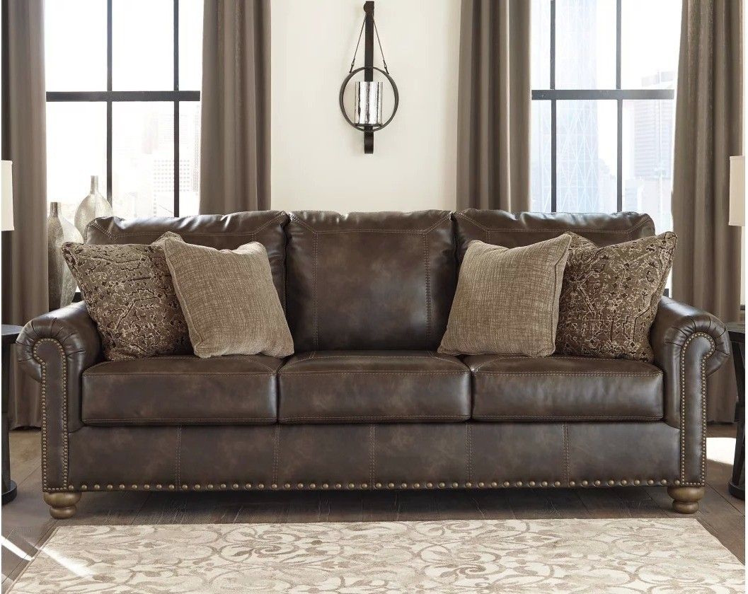 Brown Leather Sofa