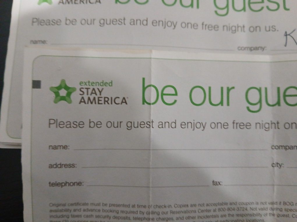 Voucher For 1 Night Stay