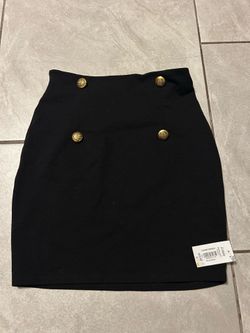 NWT high-waisted sailor-style mini skirt small