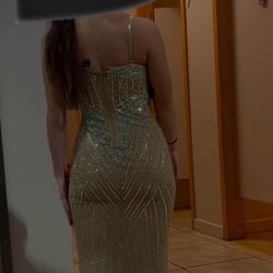 sparkley nude color prom dress ✨ 