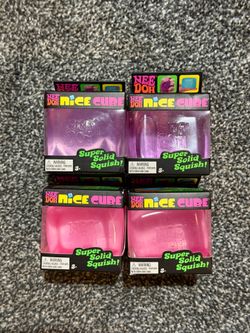 Nee Doh Nice Cube Squish Toys – Set of 4
