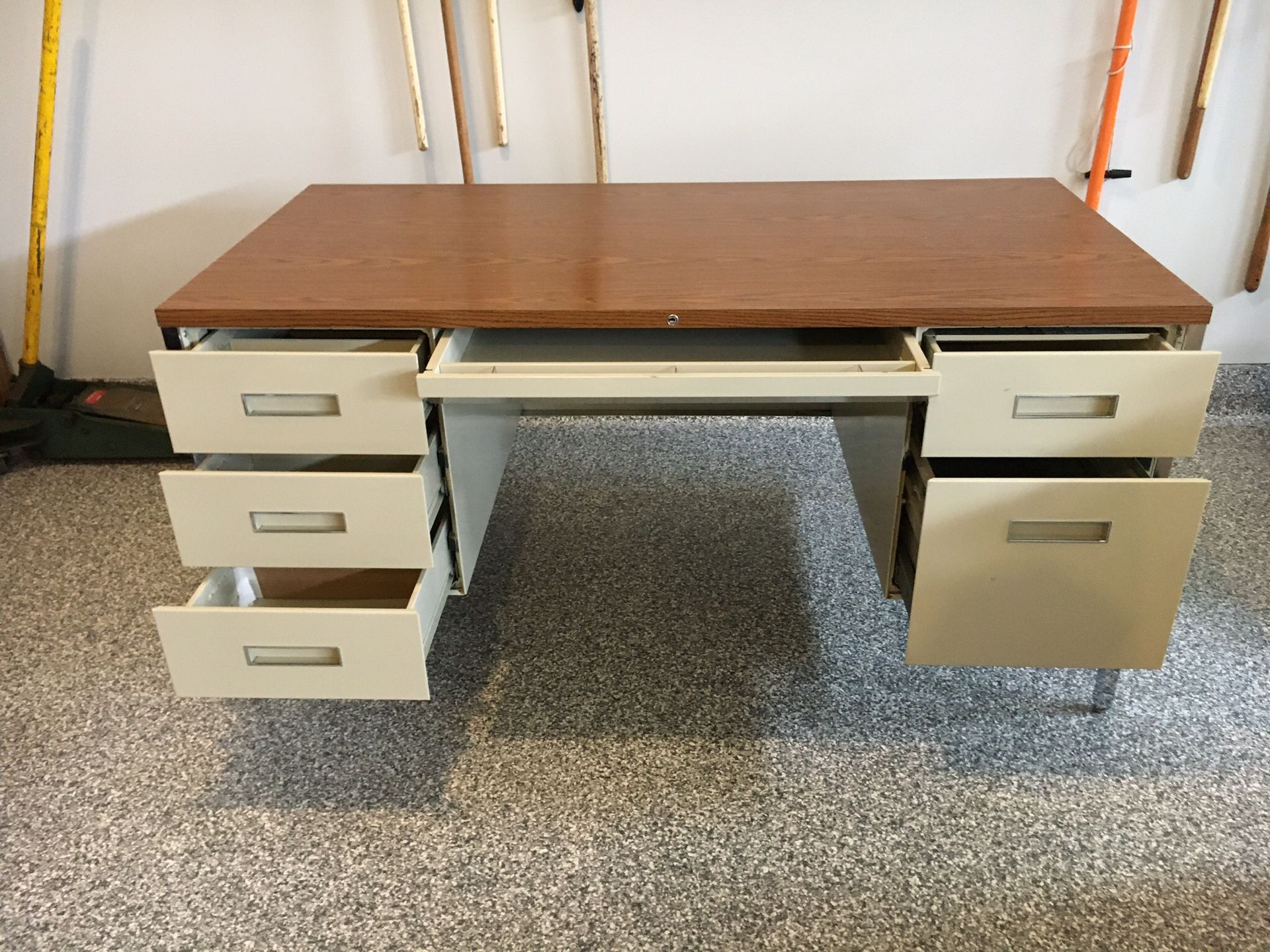 Steel case desk in very good condition. $75.00
