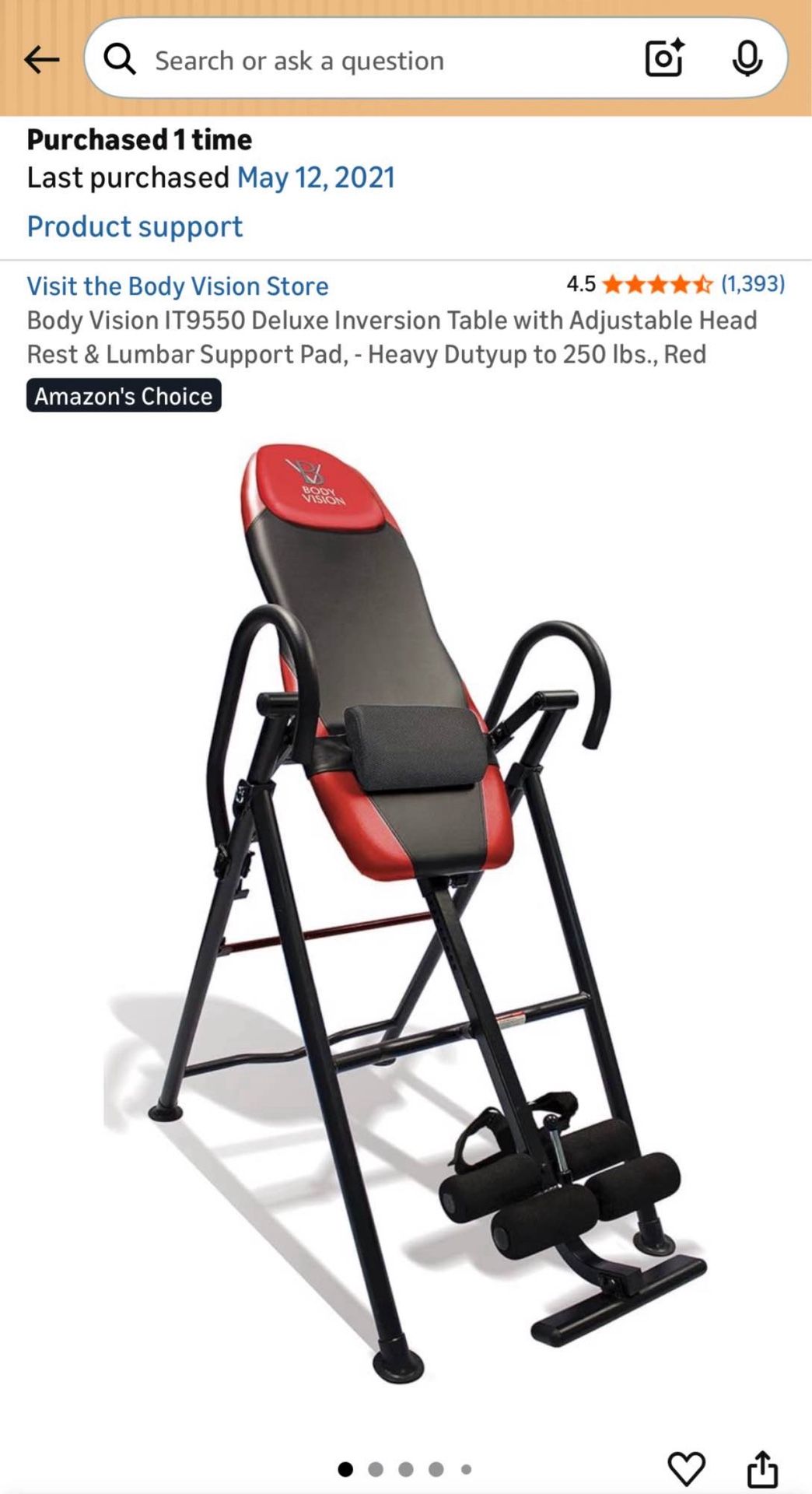 BRAND NEW Body Vision inversion table