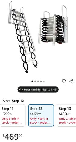 Wall Mounted Retractable Attic ladder