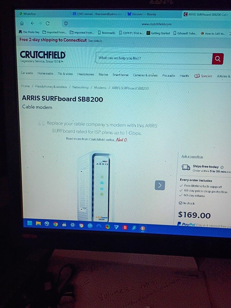 Hardly Used Arris SB8200 Cable Modem