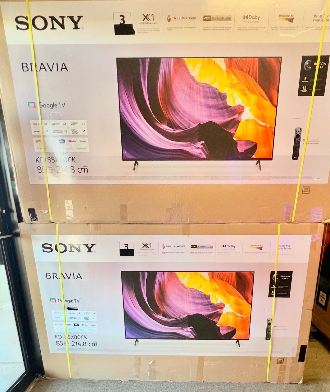 85 Tv Sony Smart 4k HDTV In Box 6 Month Warranty.  Free Delivery. 