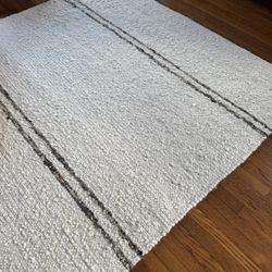 New Ivory Handwoven Area Rug - Boho, Chic, Cali Coastal