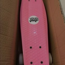 DINBIN Complete Highly Flexible Plastic Cruiser Board Mini 22 Inch Skateboards for Beginners or Professional with High Rebound PU Wheels