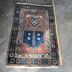 Vintage Hand Tied Armenian Rug Carpet Mat