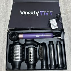 Vincofy 7-in-1 Hair Dryer Brush and Hair Styler Set - Fast Drying, Curling, Straightening &...