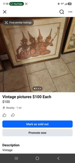 Vintage pictures $100 Each