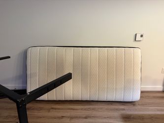 Twin Mattress with Black Bed Frame
