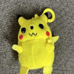 1998 Pokemon Pikachu Plush Keychain Backpack Clip